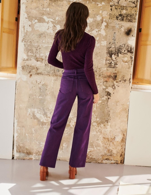 Petite Mendigote Jean Perrine Violet | Femme Pantalons Et Jeans