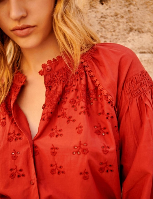 Petite Mendigote Blouse Tijana Brique | Femme Tops, Blouses & Bodys